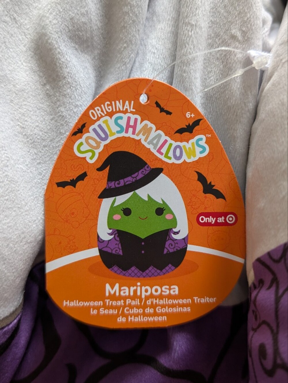 NWT Squishmallows Mariposa Witch Child Halloween Costume & Treat Pail Bag - Picture 8 of 10
